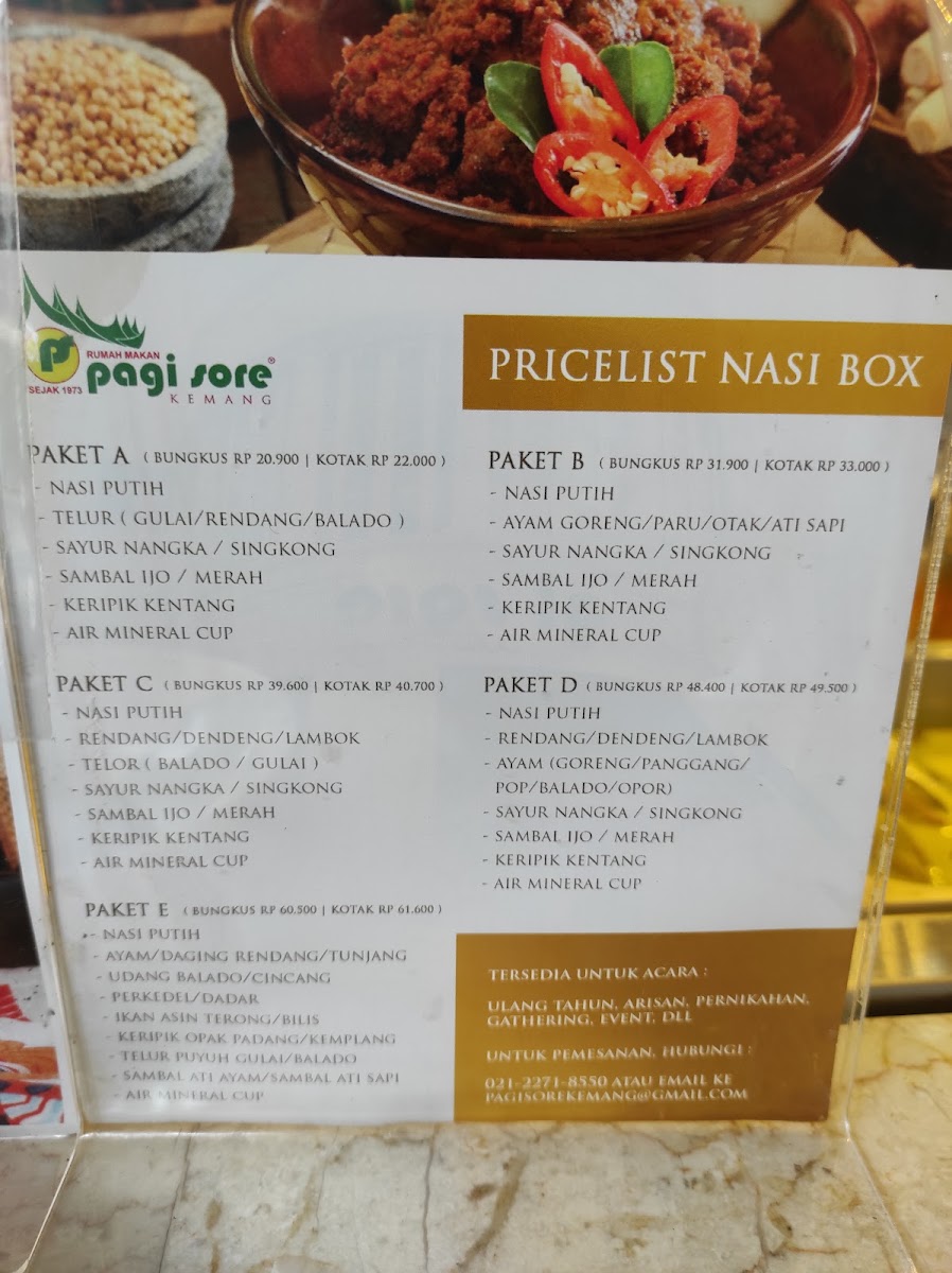 Pagi Sore Kemang Menu - Image 2
